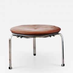 Fritz Hansen POUL KJAERHOLM PK33 STOOL IN RUSTIC LEATHER - 3100544