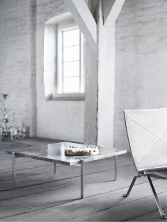 Fritz Hansen POUL KJAERHOLM PK61 COFFEE TABLE IN GREY MARBLE - 3089198