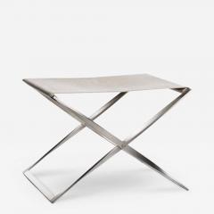 Fritz Hansen POUL KJAERHOLM PK91 FOLDING STOOL IN NATURAL CANVAS - 3229592