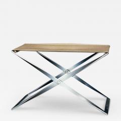 Fritz Hansen POUL KJAERHOLM PK91 FOLDING STOOL IN RUSTIC LEATHER - 3100543