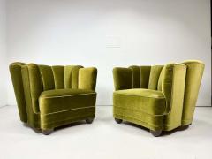 Fritz Hansen Pair of 1940 s Danish Lounge Chairs - 3292919