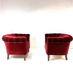 Fritz Hansen Pair of 1940s Swedish Lounge Chairs - 4571213
