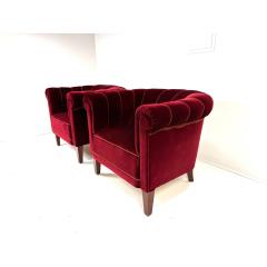 Fritz Hansen Pair of 1940s Swedish Lounge Chairs - 4571216