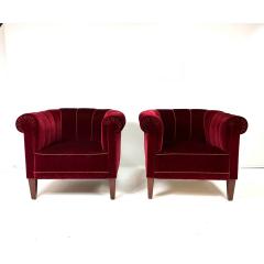 Fritz Hansen Pair of 1940s Swedish Lounge Chairs - 4571219
