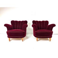 Fritz Hansen Pair of 1940s Swedish Lounge Chairs - 4571240