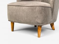 Fritz Hansen S ren Hansen Lounge Chairs Wool Beech Denmark 1940s - 4751909