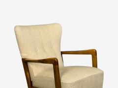 Fritz Hansen S ren Hansen Lounge Chairs Wool Beech Denmark 1940s - 4751938
