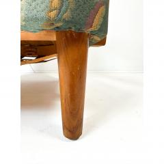 Fritz Hansen Swedish High Back Lounge Chair With Floral Upholstery 1950s - 4611610