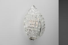 Fritz Kurz Pair of Glass Leaf Wall Lamps by Fritz Kurz Attr Sweden Mid 20th Century - 4469033