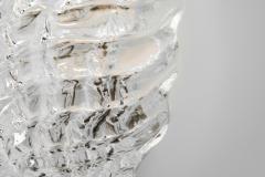 Fritz Kurz Pair of Glass Leaf Wall Lamps by Fritz Kurz Attr Sweden Mid 20th Century - 4469047