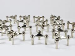 Fritz Nagel Large Set of Stoff Nagel Sculptural Stackable Candleholders with Candles 1960s - 4116886