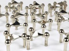 Fritz Nagel Large Set of Stoff Nagel Sculptural Stackable Candleholders with Candles 1960s - 4116890