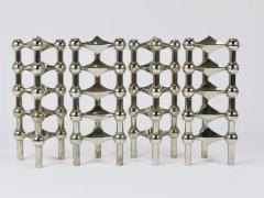 Fritz Nagel Large Set of Stoff Nagel Sculptural Stackable Candleholders with Candles 1960s - 4116891