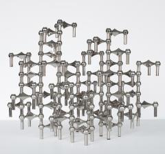 Fritz Nagel Set of 56 Piece Modular Candlestick Sculpture by Fritz Nagel and Caesar Stoffi - 907467