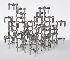 Fritz Nagel Set of 56 Piece Modular Candlestick Sculpture by Fritz Nagel and Caesar Stoffi - 907469