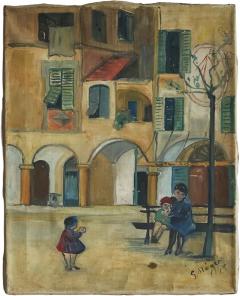Fritz St ger Fritz St ger Wonderful and Highly Naive Oil on Canvas Switzerland 1928 - 4469382