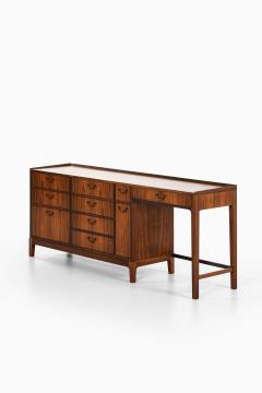 Frode Holm Dressing Table Vanity Bureau in Rosewood and Brass by Frode Holm 1950s - 4467575