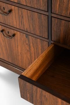 Frode Holm Dressing Table Vanity Bureau in Rosewood and Brass by Frode Holm 1950s - 4467577