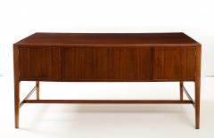 Frode Holm Frode Holm For Illums Bolighus Mahogany Executive Desk With Brass Hardware - 4474044