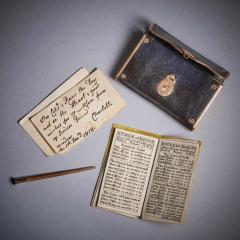 From Queen Charlotte A Rare Miniature Gold Mounted George III Almanack - 3270621