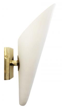 Frosted Glass Cone Sconces Italy 1960 s - 1092035