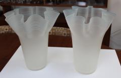 Frosted Glass Italian Handkerchief Vases - 767822