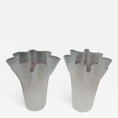 Frosted Glass Italian Handkerchief Vases - 770446