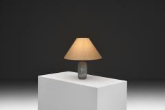 Frosted Glass Table Lamp with Horse Decoration Sweden 1930s - 4729633