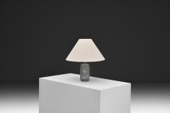 Frosted Glass Table Lamp with Horse Decoration Sweden 1930s - 4729738