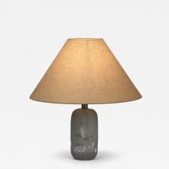 Frosted Glass Table Lamp with Horse Decoration Sweden 1930s - 4733905