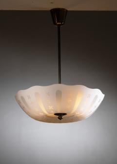 Frosted glass pendant lamp - 4334311
