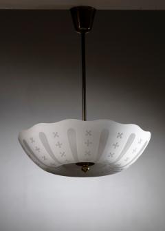 Frosted glass pendant lamp - 4334312