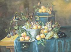 Fruit on Table Oil on Canvas Contemporary - 4527124