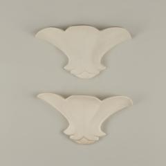 Fulham Pottery Large pair of 1940s Fulham Pottery wall brackets - 4359866