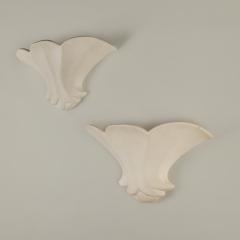 Fulham Pottery Large pair of 1940s Fulham Pottery wall brackets - 4359923
