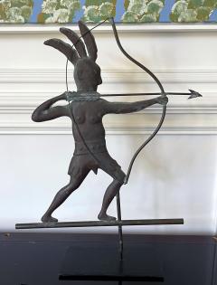 Full Body Weathervane of American Indian Warrior - 3028216