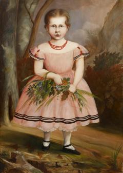 Full Length Portrait of a Young Girl Wearing a Pink Dress - 131100