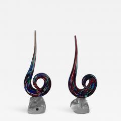 Fulvio Bianconi Modernistic Pair of Murano Glass Sculptures attributed to Fulvio Bianconi - 545791