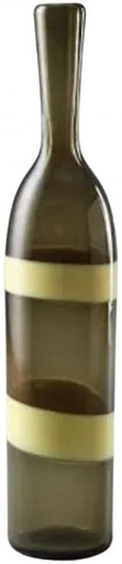 Fulvio Bianconi YELLOW AND GREEN GLASS BOTTLE BY FULVIO BIANCONI FOR VENINI - 3484692