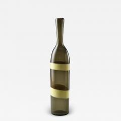 Fulvio Bianconi YELLOW AND GREEN GLASS BOTTLE BY FULVIO BIANCONI FOR VENINI - 3487781