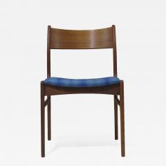 Funder Schmidt and Madsen Funder Schmidt and Madsen Funder Schmidt and Madsen Teak Dining Chairs in Blue Wool Set of 6 - 991217