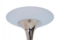 Funnel Shaped French 1930s Art Deco Floor Lamp in Chrome with Orange Glass Rings - 2985000