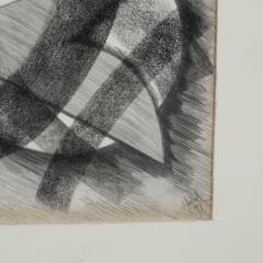 Futurist Abstract Drawing Fortunate 98 in Pencil and Charcoal 1997 - 1700471