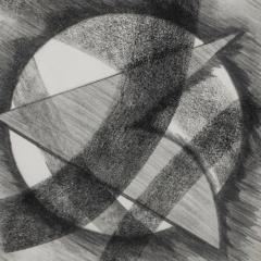 Futurist Abstract Drawing Fortunate 98 in Pencil and Charcoal 1997 - 1700472