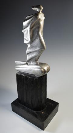 Futurist Automobile Trophy Art Deco Modern Bronze Sculpture - 1381100