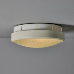 G C M E Rare 1960s G C M E Metal Textured Glass Flush Mount - 4104667