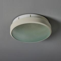 G C M E Rare 1960s G C M E Metal Textured Glass Flush Mount - 4104669