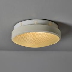 G C M E Rare 1960s G C M E Metal Textured Glass Flush Mount - 4104670