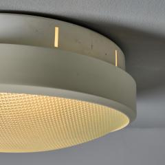 G C M E Rare 1960s G C M E Metal Textured Glass Flush Mount - 4104674