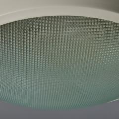G C M E Rare 1960s G C M E Metal Textured Glass Flush Mount - 4104675